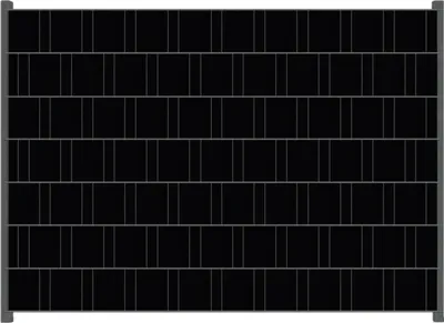 Produktbild von Wallario Zaunsichtschutz mit Motiv Schwarz für Ein- und Doppelstabmatten Zäune in der Größe 200 x 140 cm