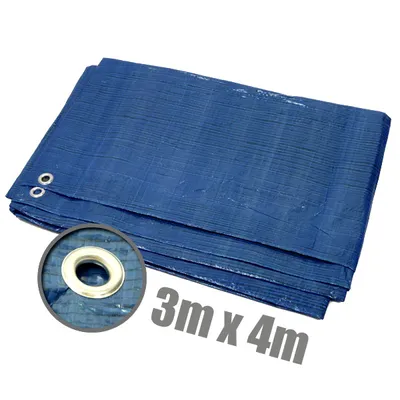 Image de Bâche de couverture 3 x 4 mètres Bâche tissée étanche avec œillets Masterproof 9561