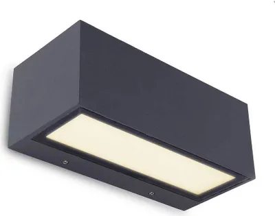 Zdjęcie produktu dla Kinkiet zewnętrzny LED prosty GEMINI antracyt 20W Ciepła biel 1230lm aluminium wym:10,3x22x8,5cm IP54 Lutec