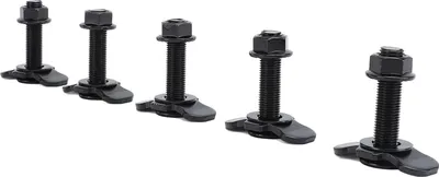 Produktbild von 5 Stück L-Schienen-Doppelgewindebolzenmutter 1323 lbs Last Kohlenstoffstahl M10 x 45 mm für LKW-Ladefläche, Anhänger, Frachtsteuerung, Pickup, Wohnmobil, ATV