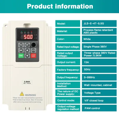 Obrázok produktu pre Frekvenčný menič, trojfázový - 5,5 kW, príkon - 380 V