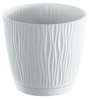 Produktbild von Mehrzweck-Blumentopf mit Sockel weiß SANDY P DSY290P-S449