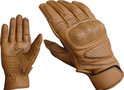 Produktbild von PROANTI Motorradhandschuhe Tour Leder braune Motorrad Chopper Leder Handschuhe - M