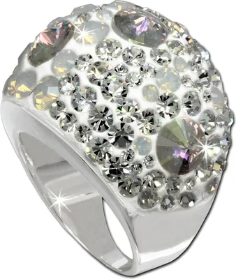 Produktbild von SilberDream Ring Zirkonia ECHT Silber Gr. 57 weiß Damen Echt-Schmuck SDR014W8