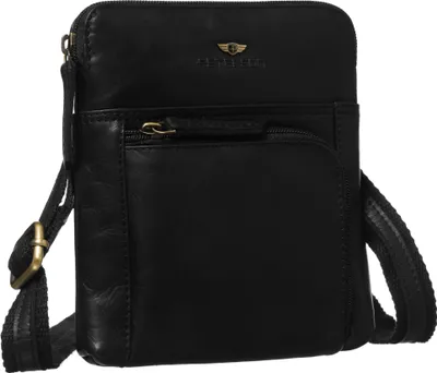 Obrázek produktu pro Peterson pánská kožená crossbody taška černá 19,5x16 cm