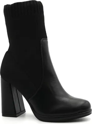 Produktbild von Damen High Stiefletten Modell LM-17 Black zum Reinschlüpfen High-Heel - 36 Größe: 36