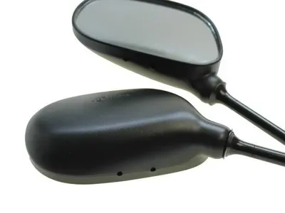 Produktbild von Universal Spiegel Set schwarz mit E-Nummer, Rechts-/Linksgewinde M10x1,25 mm z.B. für Yamaha, Honda,Suzuki