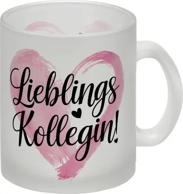 Produktbild von Lieblings Kollegin mit Herz Glas Tasse