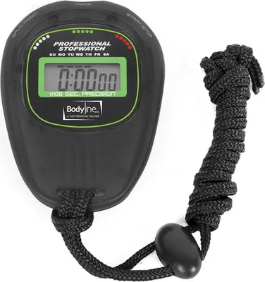 Produktbild von Bodyline Laufstoppuhr mit Umhängeband und Datenarchiv