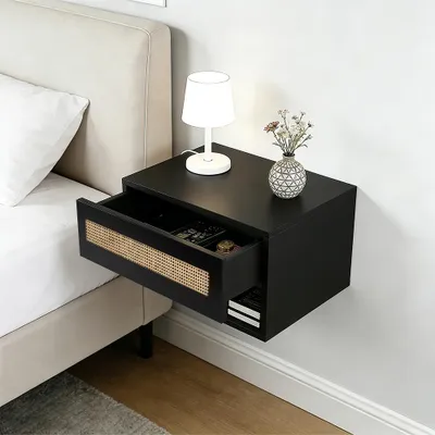 Produktbild von Nachttisch Hängend mit Schublade offenem Fach 39.2 x 29 x 22.5cm