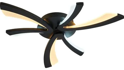 Image de Plafonnier LED XW062-3 Noir, 60 cm, avec télécommande, réglage de la couleur et de l'intensité lumineuses, variateur LED