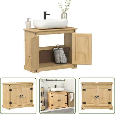 Obrázek produktu pro The Living Store Toaletní stolek 73x33x60 cm z masivního borovicového dřeva
