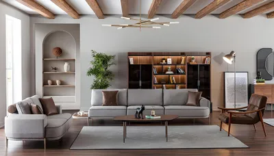 Produktbild von Sofagarnitur Stoffsofa Stoff Sofas Grau Sofa 32 Sitzer Couchtisch 3tlg.