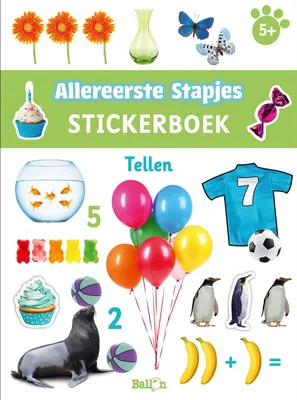 Produktbild von Allereerste Stapjes Stickerboek - Tellen
