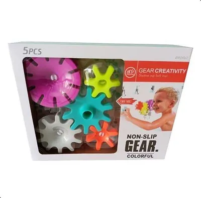 Image de Jonotoys Jouets pour le bain, 5 pièces avec roues dentées