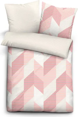Produktbild von Biberna Mako Satin Wendebettwäsche 68575-110 Größe 135x200/80x80 cm rosé