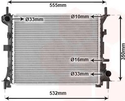 Produktbild von VAN WEZEL 18002263 Kühler Wasserkühler Motorkühler für FORD FOCUS (DAW, DBW) FOCUS Kombi (DNW) FOCUS Stufenheck (DFW)