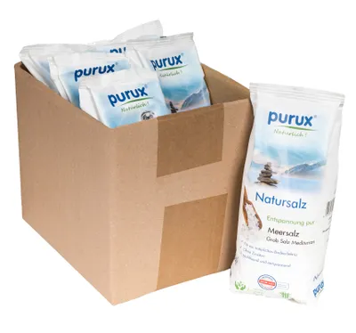 Produktbild von 6 x 1 Kg Mediterran Badesalz Grob Natur Salz Badezusatz Meersalz