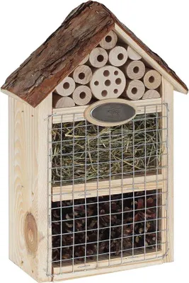 Productafbeelding van Famanu insectenhotel, gemaakt van natuurlijke materialen - ongeveer 19 x 28 x 9 cm