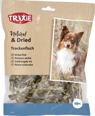 Productafbeelding van TRIXIE Drogen vis snack voor honden, 200 g, geschikt voor dieren met voedselallergieën