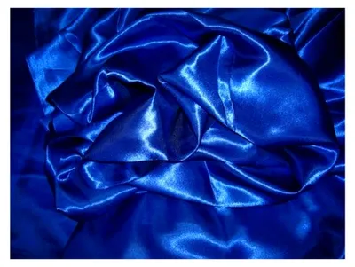 Produktbild von Satin Stoff in royalblau Meterware Dekostoff