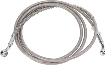 Image de Flexible de frein universel pour moto, conduite en acier PVC, raccords pour la plupart des motos, installation facile, 200 cm