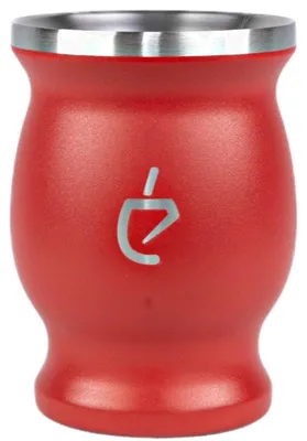Produktbild von Un Mate Magma Yerba-Mate-Becher 230 ml – roter isolierter Edelstahlbecher 18/8