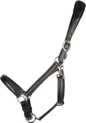 Produktbild von Hy - Pferdehalfter "ProPresicce", Leder BZ6136 (XFull) (Schwarz/Silber)
