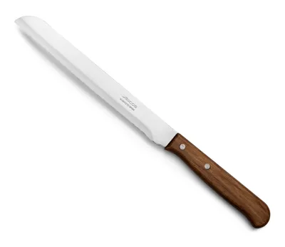 Image de Couteau à pain Arcos Latina 101500 en acier inoxydable Nitrum et mangue en bois pressé avec lame de 17 cm dans un carton.
