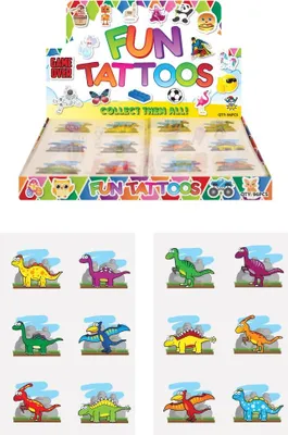 Produktbild von 6 Süße Dinosaurier Tattoos 4cm
