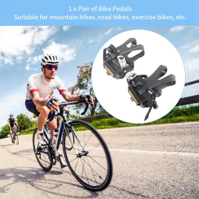Imagen del producto de Pedales para bicicleta con correa, de nylon, 1 par, para bicicletas de montaña y de carreras