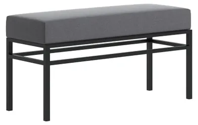 Produktbild von Moderne Bank für den Flur, Hocker, Frida 80 cm mit Sitzfläche im Industrial-Stil