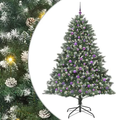 Image de Sapin de Noël artificiel Vert 210 cm PVC, plastique et acier