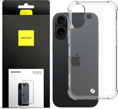 Obrázek produktu pro Silikonové pouzdro SPACECASE Anti-shock pro iPhone 16 Průhledný