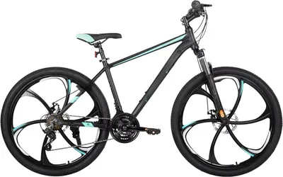 Productafbeelding van Mountainbike, 66 cm – Unisex – 21 versnellingen – Dubbele schijfremmen – Aluminium frame – Stads- en terreinfiets, blauw