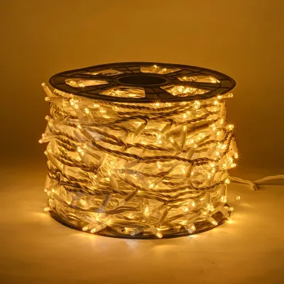 Obrázek produktu pro LED světelný řetěz 100 m, teple bílá s FLASH, 1000 diod, bílý kabel, IP67