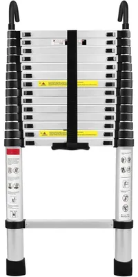 Image de Échelle télescopique – 4,4 mètres – Aluminium léger – Capacité maximale : 150 kg