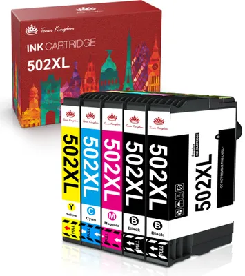 Produktbild von 5x Tintenpatronen Set kompatibel für Epson 502XL 502 XL Drucker Epson Expression Home XP5100 Series XP5105 XP5115 Workforce WF2800 Series WF2860DWF WF2865DWF T502 T-502