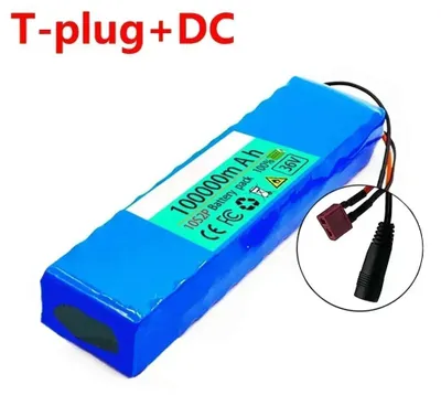 Immagine prodotto di Batteria per scooter elettrici - Batteria agli ioni di litio da 36V - Gruppo batteria 10S2P da 100000mAh - Adatta per scooter elettrici da 500W - Dimensioni: 18,2 x 6,5 x 4,5 cm - Connettore DC a spina a "T"