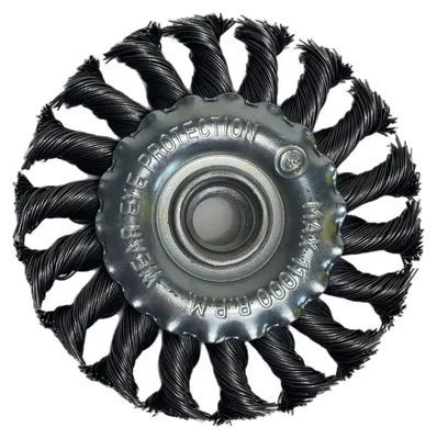 Produktbild von 1x Scheibenbürste 150 mm Bürste gezopft Drahtbürste Zopfbürste
