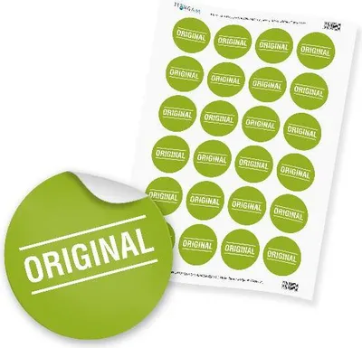 Produktbild von 24 x itenga Hinweis Aufkleber Sticker „Original“ (Motiv 61)