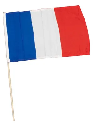 Produktbild von Frankreich-Fahne 30x45cm mit Holzstock