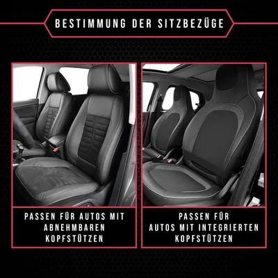 Immagine prodotto di Coprisedili per auto Coprisedili universali Coprisedili per auto Coprisedili anteriori 1+1 Grigio