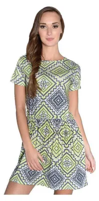 Produktbild von Damen Minikleid Tunika Sommerkleid; Grün S/M