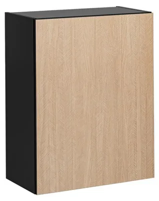 Image de Placard haut de cuisine "Roma" - Noir/Beige - L 60 x H 72 x P 30,4 cm