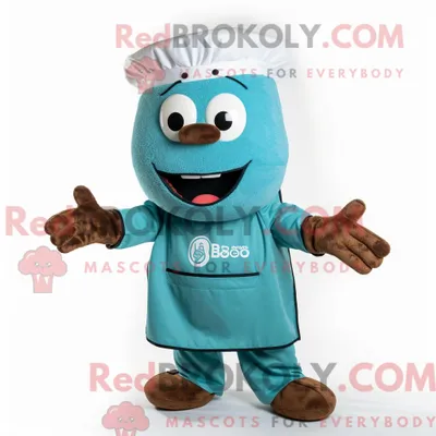 Obrázek produktu pro Postava REDBROKOLY maskota Teal Bbq Ribs oblečená s mikinou a barety