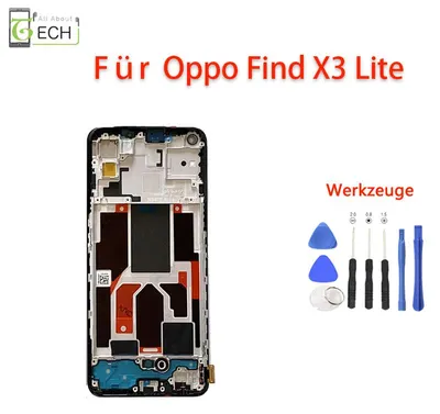 Produktbild von Für Oppo Find X3 Lite CPH2145 LCD Display (OLED) mit Rahmen Touchscreen