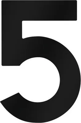 Image de Numéro de maison Meister 5 120 mm noir