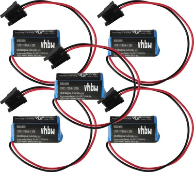 Produktbild von vhbw 5x Batterie kompatibel mit Mitsubishi Steuereinheit (1700 mAh, 3,6 V, Li-MnO2)