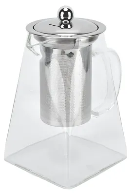 Produktbild von Glas-Teekanne mit Edelstahlfilter 950 ml Borosilikatglas transparent